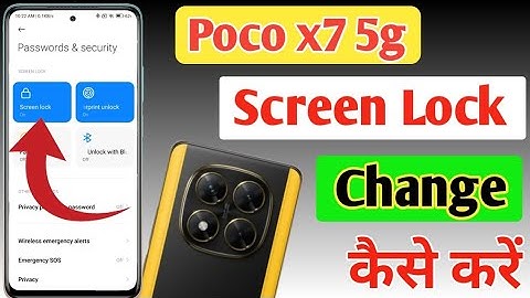 Poco x7 5g screen lock kaise change kare/ Poco x7 5g pattern lock change kaise kare