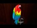 How to make a paper macaw (parrot). 3D origami tutorial (instruction)