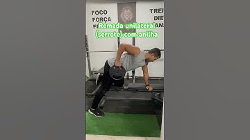 Remada unilateral (serrote) com anilha - prof. Matheus Gomes