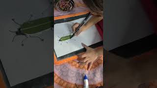krithika leaf art 🌿☘️🍀🍃 #leaf #leaf art