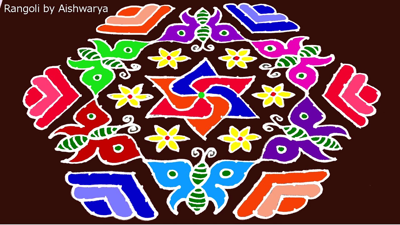 Pleasant Rangoli New Designs By only 15X8 Dots | Athi Suluvaina ...