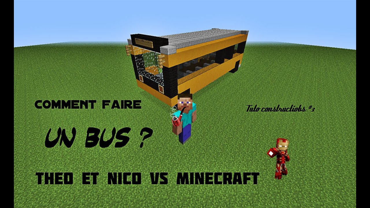 Minecraft Tuto Constructions #3 - Comment faire un Bus ? - YouTube
