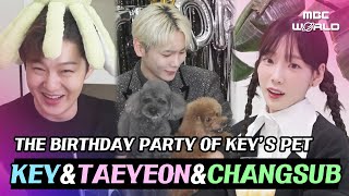 [C.C.] KEY invited his friends over to celebrate his pet's birthday🎉 #KEY #TAEYEON #CHANGSUB