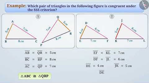 Side- Side- SIde Congruence Criterion of triangles (SSS Criterion) | Part2/3 | English | Class 7