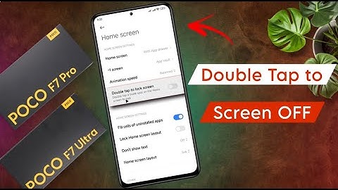 Poco F7 Pro Double Tap to Screen OFF | How to Enable Double Touch Screen Lock in Poco F7 Ultra
