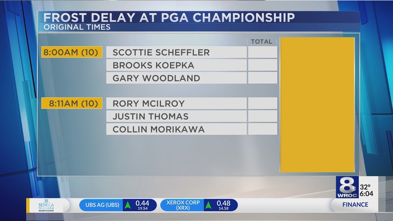 Round 1 of 2023 PGA Championship Delayed Due to Frost