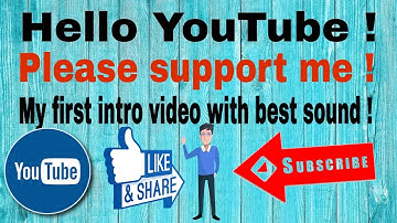 My first intro and first video.So please support me,stay with my channel.Intro+music=best intromusic