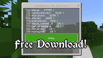 PocketMine Plugin | TopMoneyUI v1 | Minecraft PE/BE 1.10.x | [FREE DOWNLOAD]!