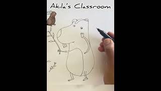 Beaver | How to draw a Beaver | Cartoon drawing ideas
