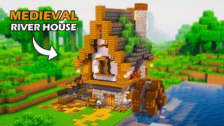 Minecraft How to Build a River Medieval House | Tutorial🏠