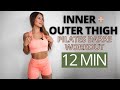 12 MIN INNER + OUTER THIGH WORKOUT | Barre Pilates to Get Slim Legs | No Equipment | Daniela Suarez