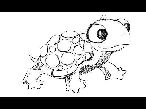 Comment dessiner Cartoon tortue