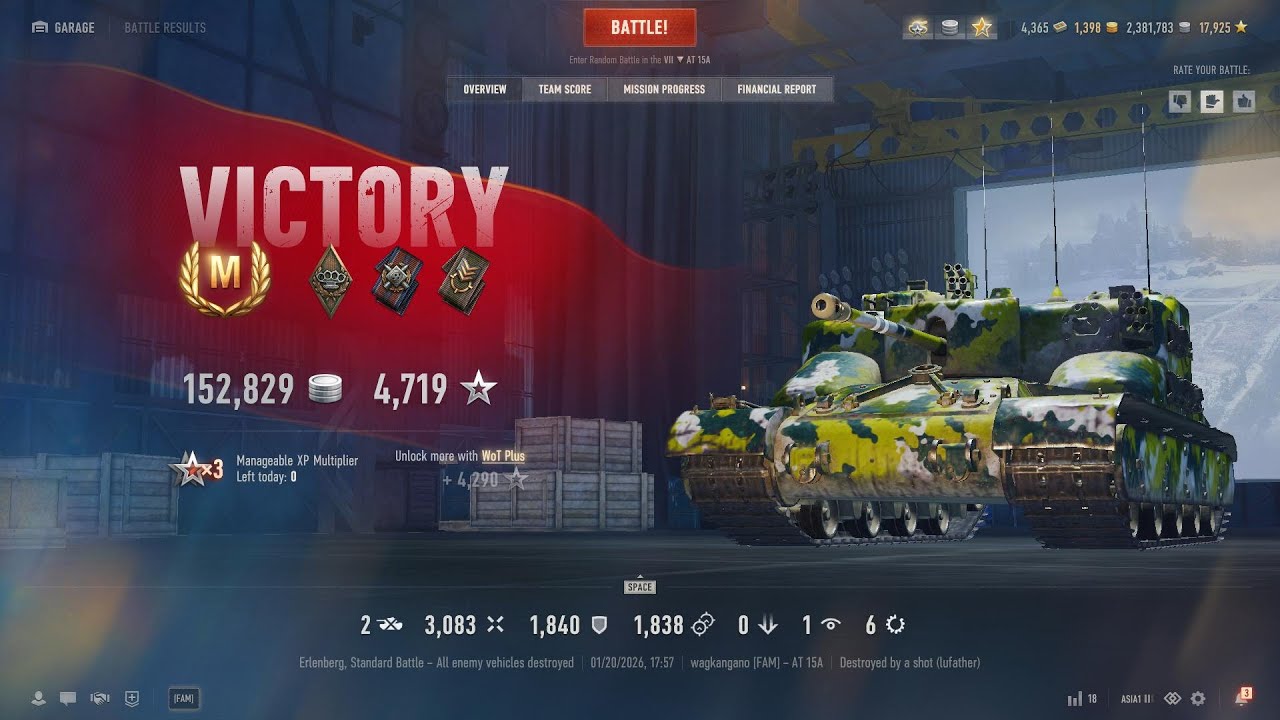 AT 15A • 3K DMG • 1.8K Blocked • 1.8K SPot Dmg • Full Gameplay