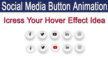 Creating Buttons in HTML and CSS |Social Media Icon with Amazing Animation on Hover Using HTML & CSS