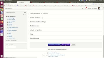 Introduction to the Moodle Quiz Tool - Part 2: Basic Quiz Setup