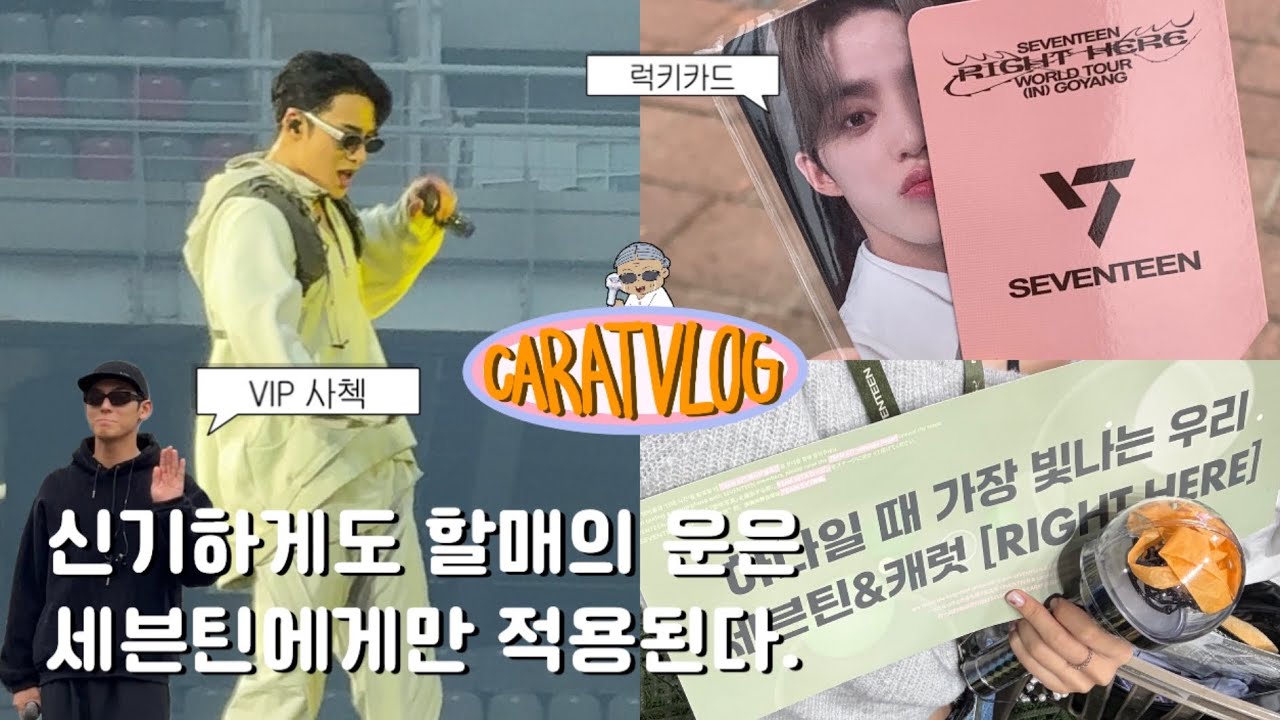 ꒰ 캐럿 브이로그 ꒱ #𝟧𝟢 _ 입덕 후 첫 VIP 사첵 후기  • 세븐틴 고양콘 2일차 • 럭키카드 • 아이폰16프로 화질
