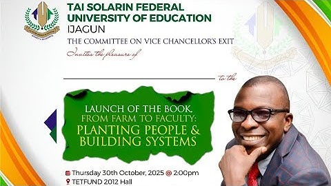 Prof. Banjo Sendforth: Book Launch