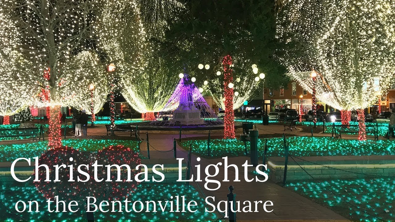 Christmas Lights On The Bentonville Square In Arkansas Youtube