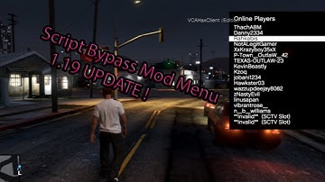Grand Theft Auto V - Script Bypass Mod Menu - Working For 1.20 | Added New Downloads