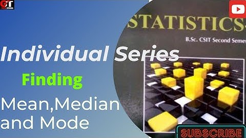 Statistics chapter-2 individual series finding Mean,Median and Mode #statistics1st #class12 #Class10