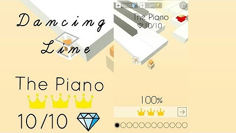 Dancing Line - Level 1 - The Piano - 100%, All gems, All Crowns ! ( Android )