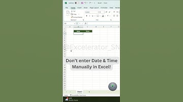 Excel Shortcut to Insert Current Date & Time Instantly!