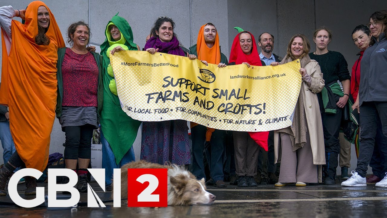 WATCH: Farming campaigners rally outside Scottish Parliament