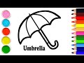 How To Draw An Umbrella Step by stepeasy draw  | Как нарисовать зонтик поэтапно легкий рисунок
