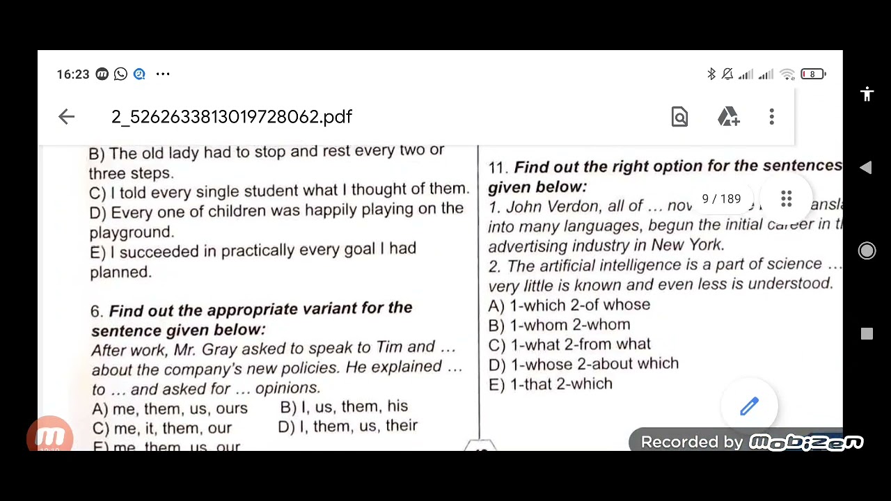 Taim ingilis dili Pronoun MİQ Sertifikasiya testləri Əlaqə 055-857-91-57