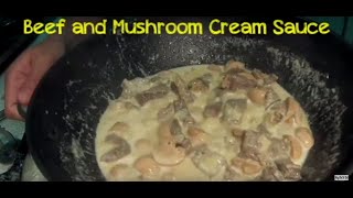Beef and mushroom cream sauce ingredients: 2 tbsp - olive oil 1/2 cup
butter 1 medium onion 3 cloves garlic 10 pcs button 500 g (boil...
