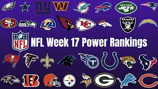 My Week 17 NFL Power Rankings