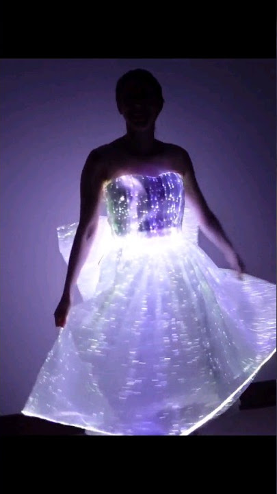I'm all a glow #cinderella #fiberoptic #glowing #lightupdress