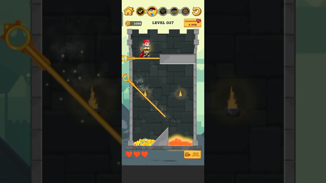 Hero Rescue Level 37 || 🥳🥳🥳 ||  