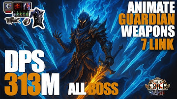 ANIMATE GUARDIAN WEAPONS DPS 313M POE 3.26 AFK Blight Ravaged MAP ALL Mod ALL BOSS