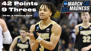 Carsen Edwards Goes Nuclear Vs Villanova With 42 Points And 9 Threes 2019 March Madness Highlights