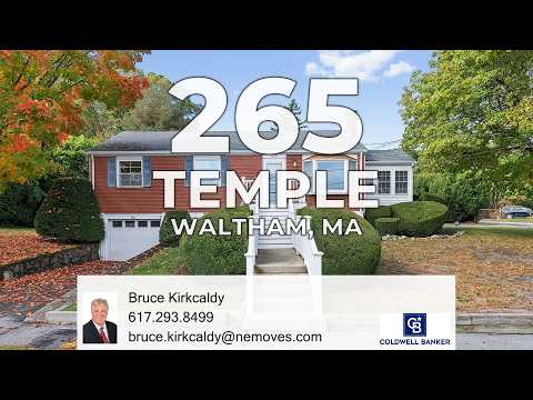 265 Temple Road, Waltham, MA home video tour