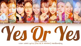 TWICE (트와이스) 'Yes Or Yes' - You as a member [Karaoke Ver.] || 10 Members Ver. || REQUESTED Resimi