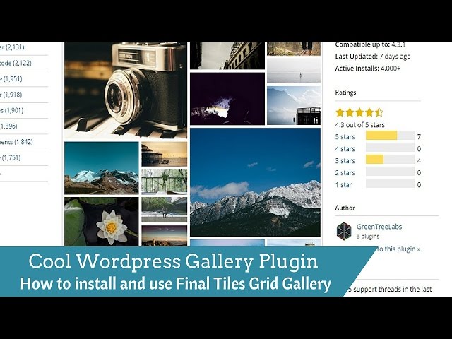 Cool responsive grid gallery plugin for Wordpress