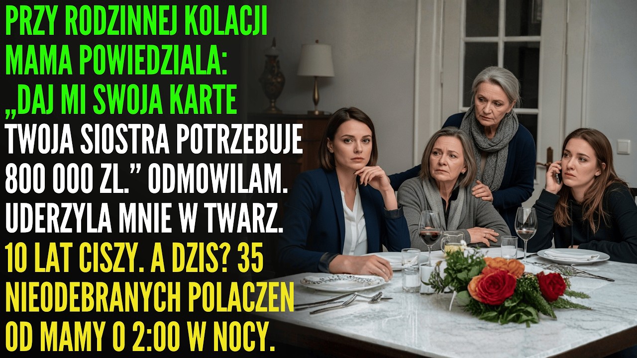 Przy Kolacji Mama Zażądała 200 000 Zł – Gdy Odmówiłam, Uderzyła Mnie…