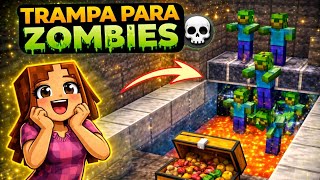 TRAMPA PARA ZOMBIES en Minecraft 🧟 (Fácil y mortal)