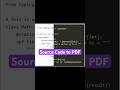 Convert Source Code to PDF