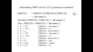 Compiler Construction Lecture 5 Part 3
