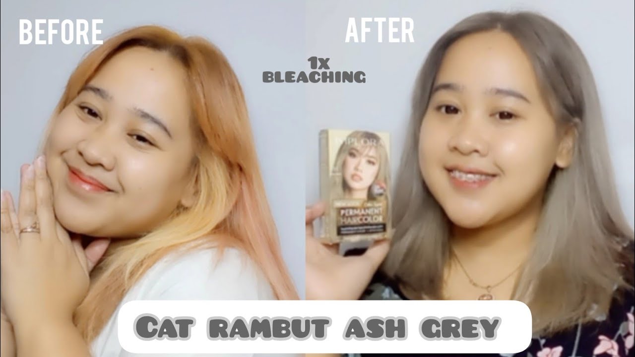 CAT RAMBUT ASH GREY IMPLORA NEW | 1x Bleaching rambut | rinasafitri ...