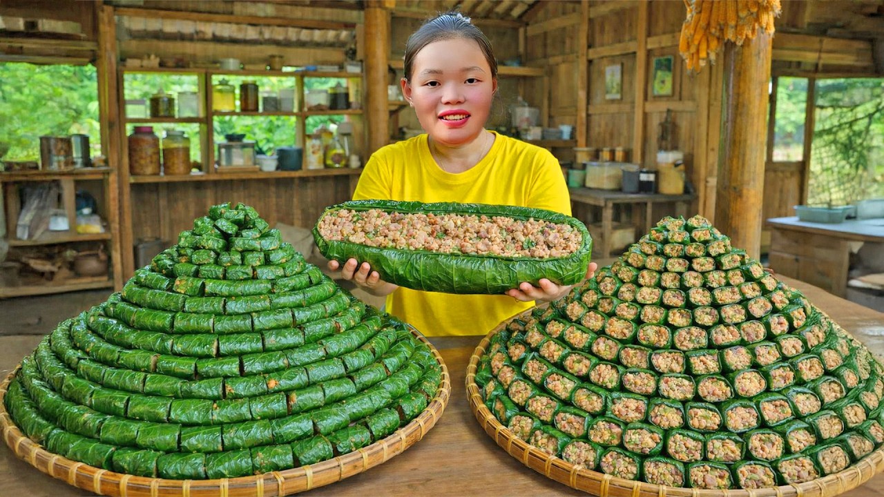 Recipe for Making Grilled Lolot Leaves to Sell at the Market - Rural Life | Trieu Mai Huong