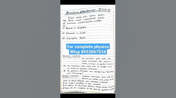 Msc 1st sem physics. Quantum mechanics. ccsu