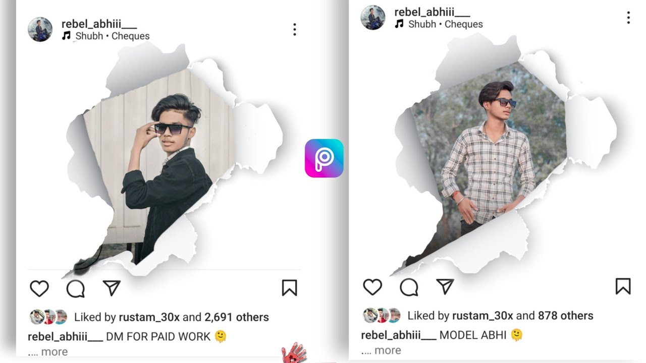 Instagram 3D Paper Tron Photo Editing in Picsart | Picsart 3D Instagram ...
