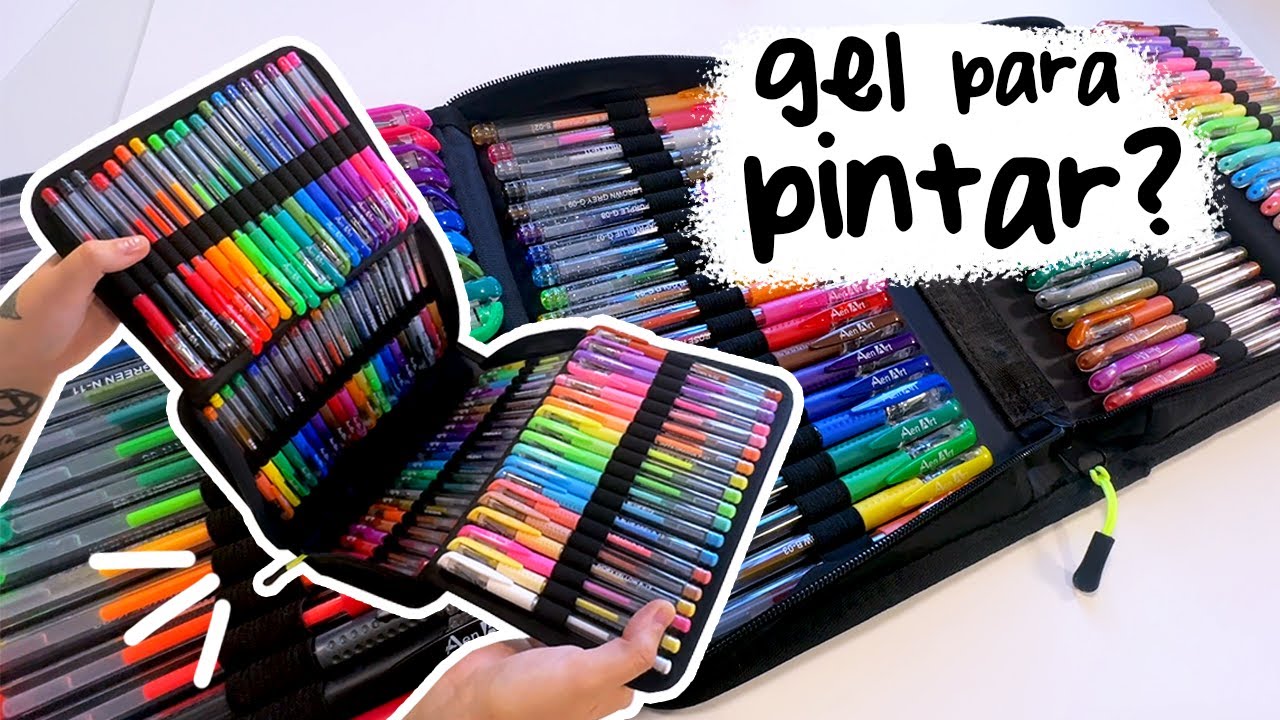 Eu comprei um kit de canetas profissionais pra colorir os meus desenhos