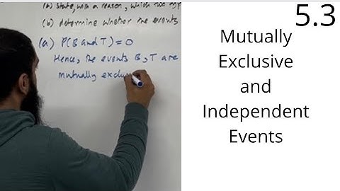 Edexcel AS Level Maths: 5.3 Mutually Exclusive and Independent Events