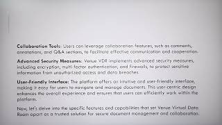 Safeguarding Your Data: An In-Depth Look at Venue Virtual Data Room