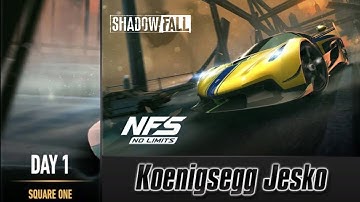 Need For Speed No Limits ||Koenigsegg Jesko | Shadowfall || Square One - Day 1 || #viral #gameplay